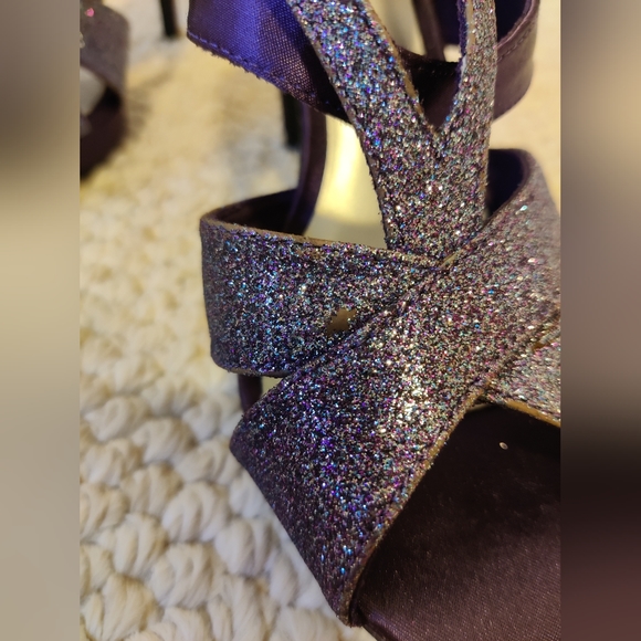 Fioni Night Purple Sparkly Heels - Picture 5 of 10